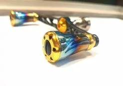 Livre Custom Titanium Double Handle (Gun Metal X Burnt Tip X Gold)- WING 98 (WD-98-FD1 Daiwa Compatible)) -Cheap Jigging Rods Store livre custom 3 resized